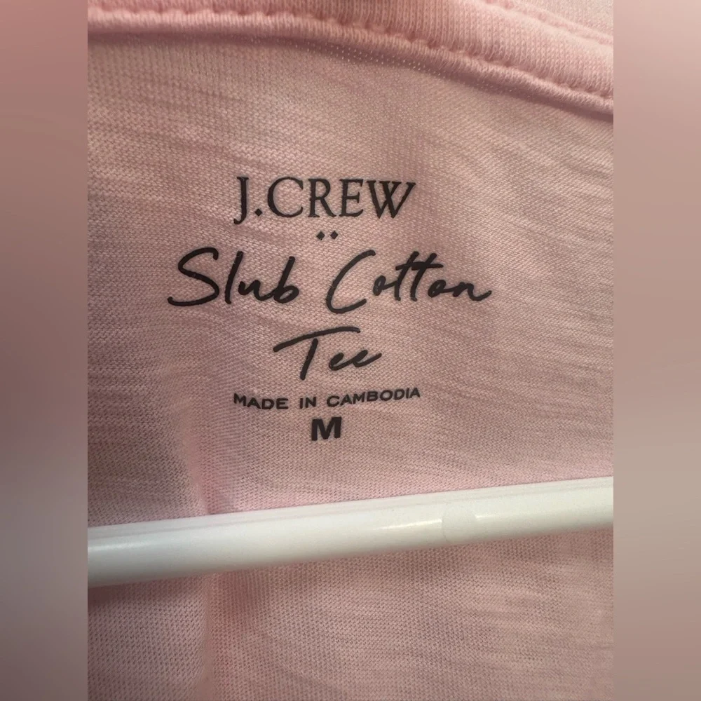 J. Crew Light Pink V-Neck Short Sleeve Tee